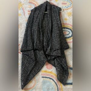 Lost & Found’s Elegant Black Drape Cardigan Sweater